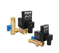 1pcs 1/2" AC220V Electronic Drain Valve Timed Air Compressor Gas Tank Automatic 2-way Durable Drain Valve(Coil AC110V)