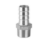 1PCS 1/2" BSPT Male x 18mm Hosetail Barb Connector 304 Stainless Steel