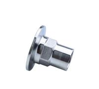 1pcs 1/2" DN15 S304 Stainless Steel Female Thread Hex Ferrule 50.5 Pipe Fitting Tri Clamp Type YZWRWRMKTB