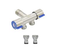 1pcs 1/2 Male To Inch 2-Way Water Splitter Irrigation Valve Quick Connector 5/8" Garden Hose 1 Set(B)