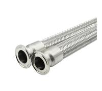 1pcs 1.5" & 2" Tri Clamp Flexible Hose - 304 Stainless Steel Braided (19-45mm Pipe OD, 300-2000mm Length) for Brewing/Dairy(500mm,OD19mm TC50.5)