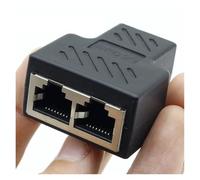 1pcs 1 To 2 Ways RJ45 LAN Ethernet Network Cable Female Splitter Connector Adapter