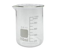 1pcs 100/25/250ml/150ml/200ml G3.3 verre borosilicate faible forme bécher chimique laboratoire mur lourd résistant à la chaleur échelle tasse de mesure (100ml-Chine)