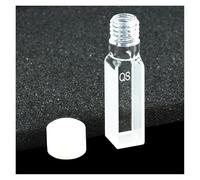 1pcs 10mm Quartz Screw Cap Flat Bottomed Cuvette Cells M12 Thread Two Sided Translucency Volume 3.5ml