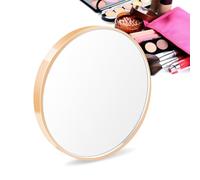 1PCS 10X Miroirs Grossissant, Miroir Rond Mural avec 2 Ventouses, Montage Mural Beauty Miroir de Voyage, Miroir Cosmétique de Poche Portable pour Maquillage Elimination des Points Noirs et Taches