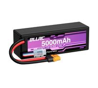 1PCS 11,1V 3S 5000mAh 80C Batterie LiPo avec connecteur en XT60 et étui, adaptée aux Voitures RC à l'échelle 1/8 et 1/10, aux véhicules Tout-Terrain, aux quadricoptères et aux Drones