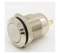 1pcs 12mm Momentary Flat Round Stainless Steel Metal Push Button Switch Car Start Horn Speaker Bell Automatic Reset NWPNLXEA