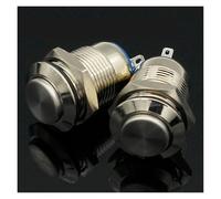 1pcs 12mm Waterproof Momentary High Round Metal Push Button Switch Car Start Horn Speaker Bell Automatic Reset 12mm metal switch