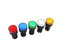 1pcs 12V 24V 110V 220V 380V 22mm Panel LED Power Indicator Signal Light Lamp AD16-22 Red Blue White Green Yellow NWPNLXEA(24V Red)
