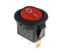 1PCS 12V LED illuminuted rocker switch 20A 12V push button switch Car button light switch ON/OFF Round Rocker Switch Boat NWPNLXEA(Rot)