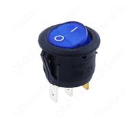 1PCS 12v led switch 20A 12V Light Switch Power Switch Car button lights ON/OFF 3pin Round Rocker Switch NWPNLXEA(Blau,12V)