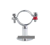 1PCS 15-19mm Tube O/D Stainless Steel Pipe Clamp Clip Support Bracket With Base Plate Pole Length 50mm