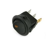 1pcs 16A 12V LED Dot Light Car Boat Round Rocker ON/OFF SPST Switch NWPNLXEA(Gelb)