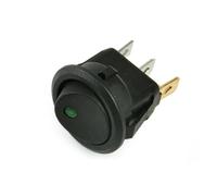 1pcs 16A 12V LED Dot Light Car Boat Round Rocker ON/OFF SPST Switch NWPNLXEA(Green)