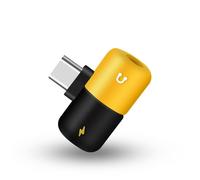 1PCs 2 en 1 Type C À 3.5mm Écouteurs Jack aux Remplissage D'adaptateur Audio Convertisseur de Câble USB Type C Splitter Casque Accessoires