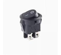 1pcs 20mm Round Rocker Switch Square 6A 250V 10A 125V 3/4 Pin ON OFF Round Switch(Black 4P2T)