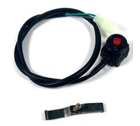 1PCS 22 mm Universal Motorcycle Kill Switch Switch Morn Start Bouton Compatible avec des Accessoires de pièces en VTT de vélo de saleté de 50 cm3(Red)