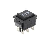 1pcs 220V Self-locking/Self-reset KCD4 Rocker Switch Power Switch 3 Position 6 Pins With Light 16A 250VAC/ 20A 125VAC NWPNLXEA(Black Momentary)