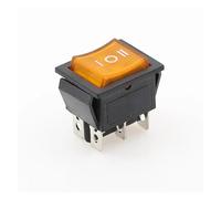 1pcs 220V Self-locking/Self-reset KCD4 Rocker Switch Power Switch 3 Position 6 Pins With Light 16A 250VAC/ 20A 125VAC NWPNLXEA(Self-Lock-04)