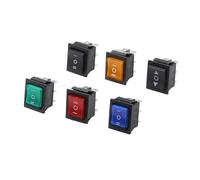 1pcs 220V Self-locking/Self-reset KCD4 Rocker Switch Power Switch 3 Position 6 Pins With Light 16A 250VAC/ 20A 125VAC NWPNLXEA(Self-Lock-03)
