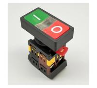1Pcs 22mm/25mm 220V AC ON/OFF START STOP 1NO 1NC 2 buttons AS-22N 25N Momentary double head Push Button Switch With LIGHT NWPNLXEA(24V)