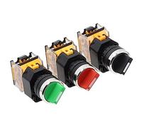 1pcs 22mm Sélecteur autobloquant 1NO1NC 2/3 Positions Commutateurs rotatifs DPST 4 Vis 10A400V Interrupteur Marche/Arrêt (Couleur : 1, Taille : 3 Positions 2NO)(1,2 Positions 1NO1NC)
