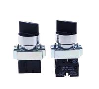 1pcs 22mm XB2-BD21 BD23 BD25 BD33 1NO/2NO/1NO1NC 2/3 position Self locking/self resetting selector Knob switch NWPNLXEA(Black,3 POSITION_NO_SELF LOCKING)