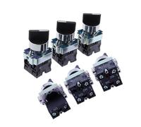 1Pcs 22mm XB2-BD21 BD23 BD25 BD33 BD45 BD53 1NO/2NO/1NO1NC 2/3 Position Autobloquant/Auto-Réinitialisation Bouton Sélecteur Interrupteur(XB2-BD25)