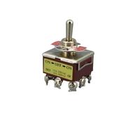1pcs 250V 15A 3 Positions ON/OFF/ON 9 Pin Screw Terminal 3PDT Self Locking Toggle Switch NWPNLXEA