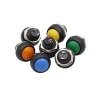 1pcs 2Pin Small Switch 12mm Round Switch ON OFF Push Button Swithch Non-locking PBS-33B Switchs Accessories NWPNLXEA(1pcs-06)