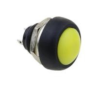 1Pcs 2Pin Switch 12mm 1A switch pbs33b 12v momentary Push button Switch reset Non-locking pbs-33b NWPNLXEA(Gelb)