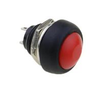 1Pcs 2Pin Switch 12mm 1A switch pbs33b 12v momentary Push button Switch reset Non-locking pbs-33b NWPNLXEA(Rot)