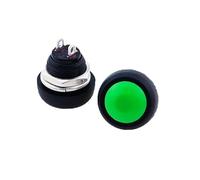 1Pcs 2Pin Switch 12mm 1A waterproof switch 12v momentary Push button Switch reset Non-locking pbs-33b NWPNLXEA(Green)