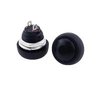 1Pcs 2Pin Switch 12mm 1A waterproof switch 12v momentary Push button Switch reset Non-locking pbs-33b NWPNLXEA(Nero)