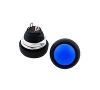 1Pcs 2Pin Switch 12mm 1A waterproof switch 12v momentary Push button Switch reset Non-locking pbs-33b NWPNLXEA(Blau)