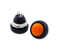 1Pcs 2Pin Switch 12mm 1A waterproof switch 12v momentary Push button Switch reset Non-locking pbs-33b NWPNLXEA(Orange)