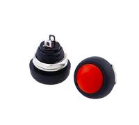 1Pcs 2Pin Switch 12mm 1A waterproof switch 12v momentary Push button Switch reset Non-locking pbs-33b NWPNLXEA(Rot)