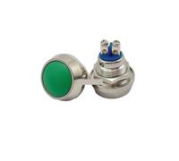 1PCS/3PCS Momentary 12mm Push Button Switch Colored switches Spherical Stainless Steel Car Modification Horn Doorbell Switch NWPNLXEA(Green,One Size)