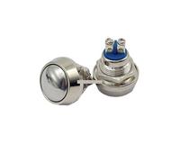 1PCS/3PCS Momentary 12mm Push Button Switch Colored switches Spherical Stainless Steel Car Modification Horn Doorbell Switch NWPNLXEA(Stainless steel,One Size)