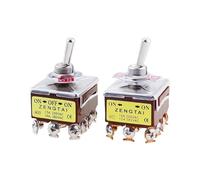 1PCS 403 High-end Rocker Button Switch 12Pin ON-OFF-ON Silver Copper Pin 12mm 250V 15A Rocker Toggle Switch NWPNLXEA(E-TEN 402 ON-ON)