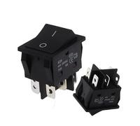 1Pcs 40A 250V AC High Current ON/OFF Special for Eelding Machine KCD4 Silver Point Rocker Power Button Switches Black NWPNLXEA(40A 6PIN)