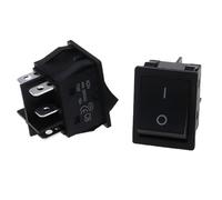 1Pcs 40A 250V AC High Current ON/OFF Special for Eelding Machine KCD4 Sterling Silver Point Rocker Power Button Switches Black(40A 6PIN)