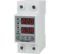 1pcs 40A 63A Digital Réglable Over & Under Voltage Protector Dual Display 230V Din Rail Relay Surge (Size : 2P, Color : 40A)(63a)