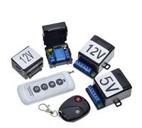 1PCS 433M Télécommande sans fil universelle Interrupteur de contrôle d'accès électrique DC 5V 12V 1 voie 2 voies module récepteur relais + émetteur(5V 1Way Relay Set)