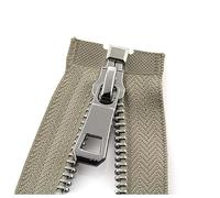 1pcs 5# 35-85cm à fermeture éclair à glissière en métal à glissière auto à glissière, Kaki, 65cm