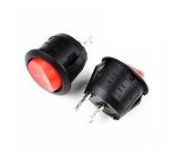 1PCS/5PCS/10PCS 20mm Round Type Rocker Switch SPST 2Pin ON-OFF Warped Board Power Switch NWPNLXEA(Rot,One Size)