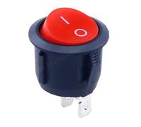 1pcs 5pcs 10pcs Red Black White ON/OFF Round Rocker Toggle Switch 6A/250VAC 10A 125VAC Push Button Switch 2PIN 3PIN NWPNLXEA(ON-OFF Red 2PIN,One Size)