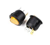 1PCS/5PCS KCD1 20MM Round Rocker Switch 3Pin ON-OFF 2/3 Position 6A/250VAC 10A/125VAC SPST LED Car Push Button Switch With Light NWPNLXEA(1PCS_12V)