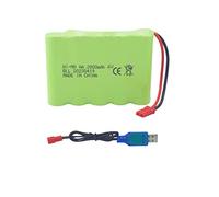 1PCS 6.0V 2800mah AA Li-Batterie Rechargeable Prise JST-2P & Ligne de Chargement USB pour Le Nouveau Huina 540 Dump 520 Bulldozer RC et 510 Excavator 540 Camion d'in Jouet Voiture RC