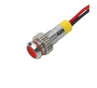 1pcs 6mm 8mm 10mm 12mm Metal LED Warning indicator light IP67 Signal Lamp Wires switch 3V 5V 12V 220V Red Blue NWPNLXEA(LED Red,10MM_110V)